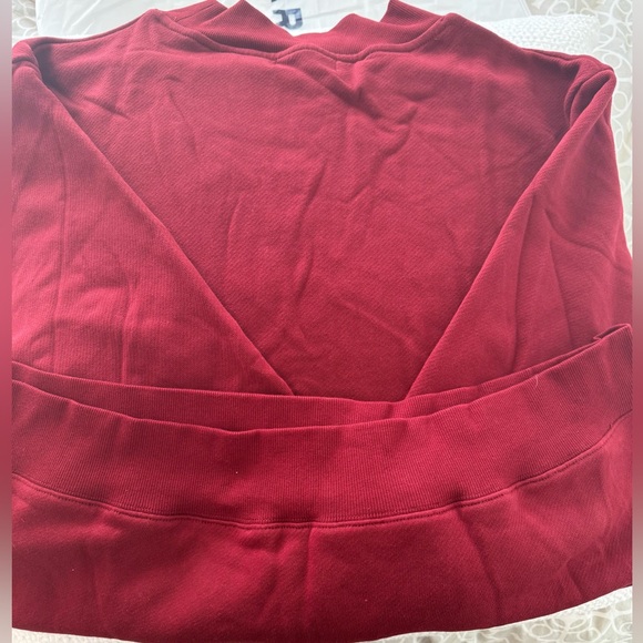 Parke Maroon Varsity Mockneck Sweatshirt - Picture 7 of 7